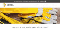 Desktop Screenshot of ernst-arbeitssicherheit.de